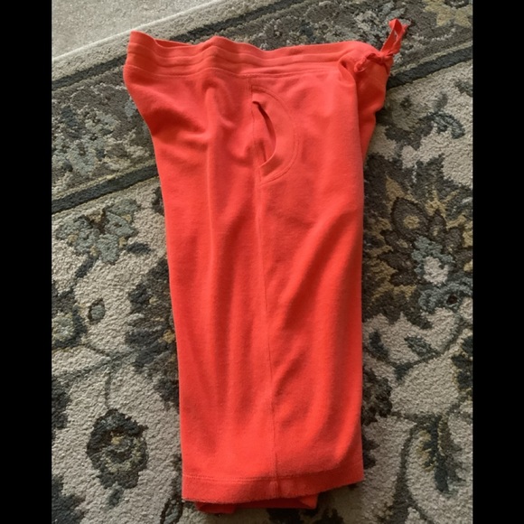 Plush & Lush capris orange terrycloth size S. These are soft two pockets… - Picture 3 of 9